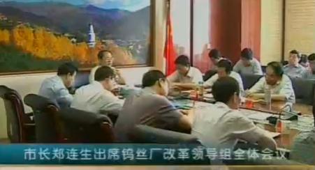 忻州市市长出席钨丝厂改革领导组全体会议